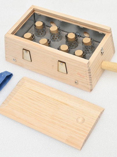 Wooden Moxibustion Box Portable Ai Jiu Moxa Burner for Home Use on Waist Abdomen Legs and Belly - Image 5