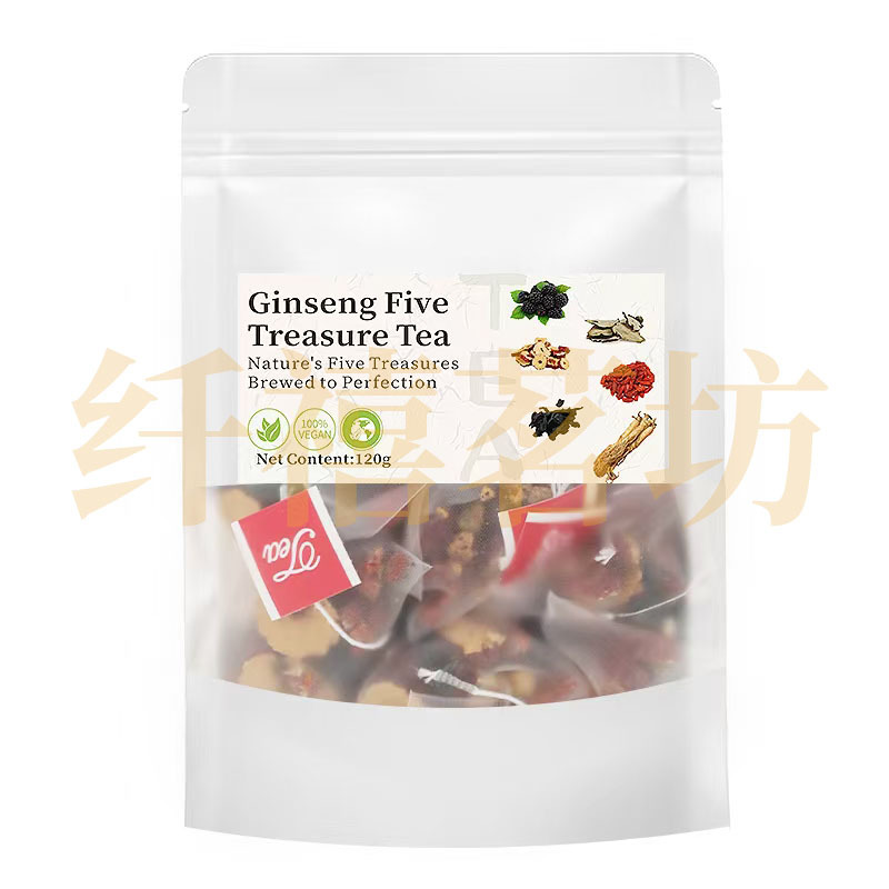 Ginseng Five Treasure Tea Ren Shen Wu Bao Cha 20 Teabags 6g Each Daily Herbal Wellness Tea - Image 5