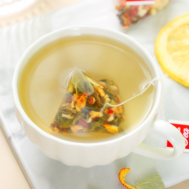 Lemon Hawthorn Lotus Leaf Tea Bag Blend Ning Meng Shan Zha He Ye Cha 100g Cold Brewed Herbal Tea - Image 4