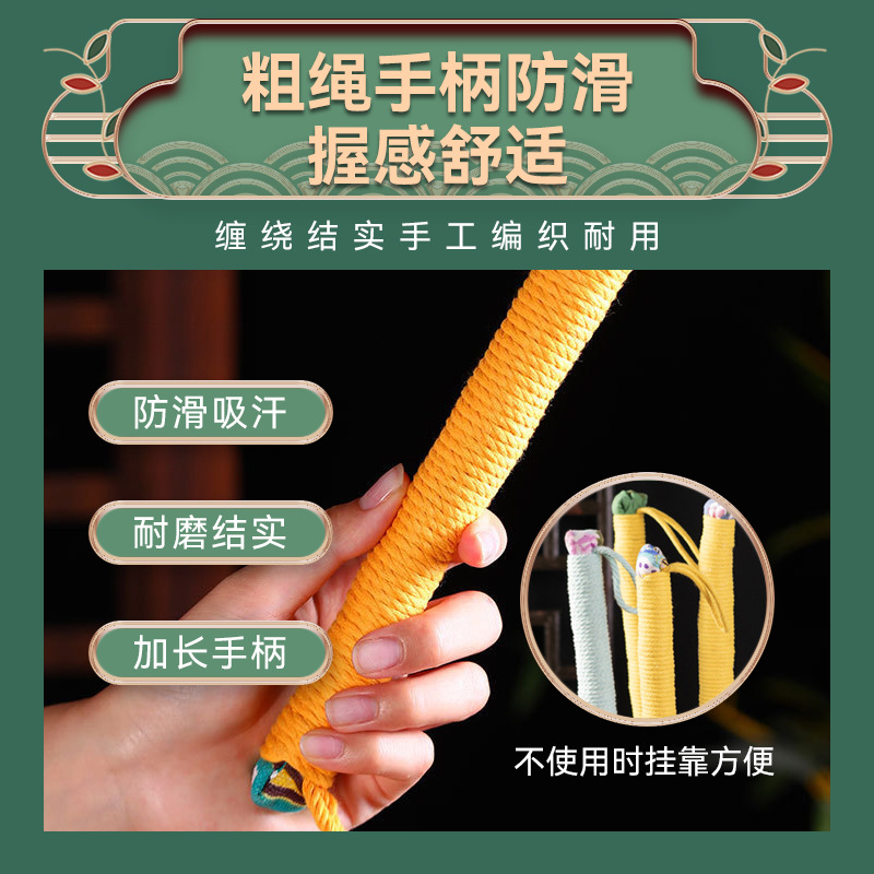 Handmade Mugwort Herbal Massage Hammer 26cm Portable Body Tapping Tool with Ai Cao Filling - Image 3