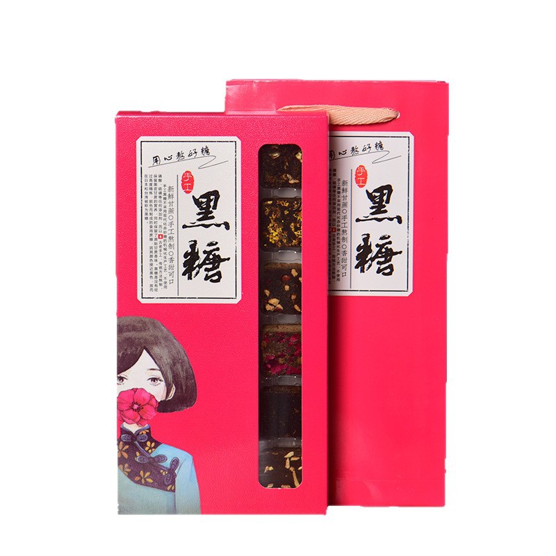 Yunnan Handmade Brown Sugar Gift Box Rose Brown Sugar Blocks Ginger Tea 6 Flavors 18 Pieces - Image 5