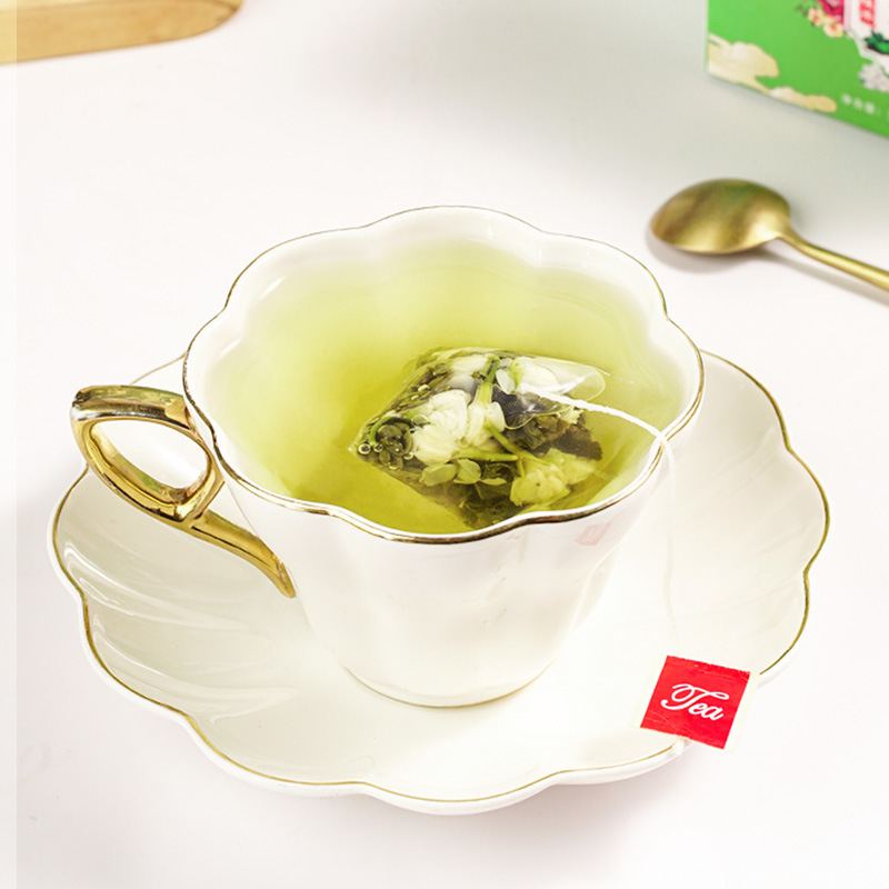 Jasmine Green Tea Wellness Flower Tea 30g Box 10 Cold Brew Triangle Tea Bags Sugar Free - Image 4