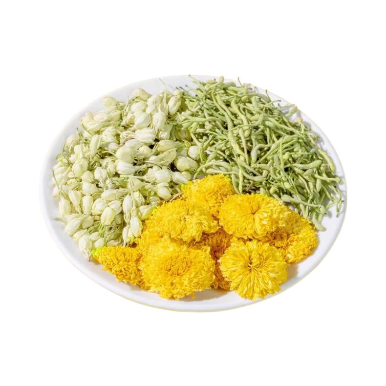 Three Flower Tea San Hua Cha Honeysuckle Chrysanthemum Jasmine Tea Bags 100 Pack Herbal Wellness Tea - Image 5