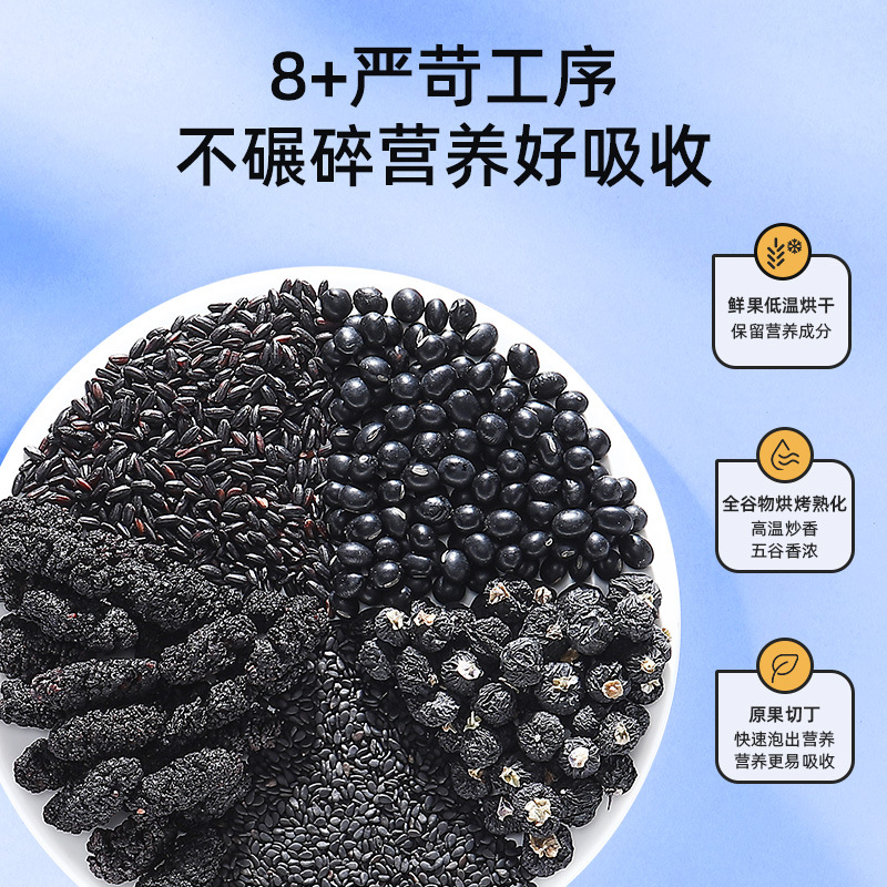 Five Black Tea Hair Nourishing Blend Black Bean Black Sesame Mulberry Goji 120g 12 Bags - Image 3