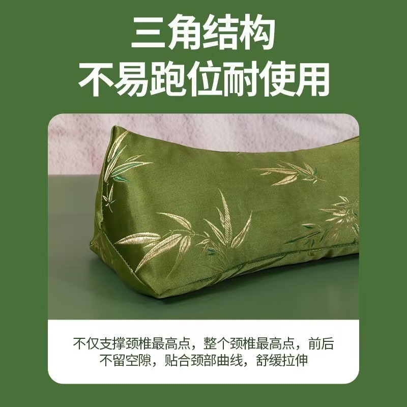 Mugwort Buckwheat Neck Pillow Ai Ye Pillow Herbal Cervical Support Triangle Gift Box - Image 2