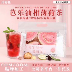 Guava & Phyllanthus Mint Tea with Lemon — Freeze-Dried Fruit Herbal Blend