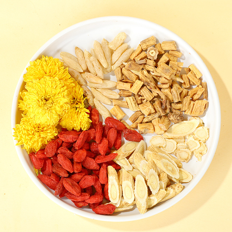Yuanqi Liubao Tea Six Treasure Herbal Blend 120g Whole Ingredient Wellness Tea with Astragalus Codonopsis Goji - Image 3