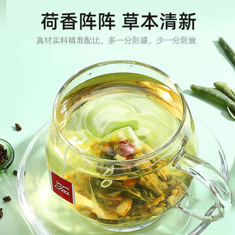 Wax Gourd Lotus Leaf Herbal Tea 35g Box 7 Triangle Tea Bags Cold Brew Blend - Image 5