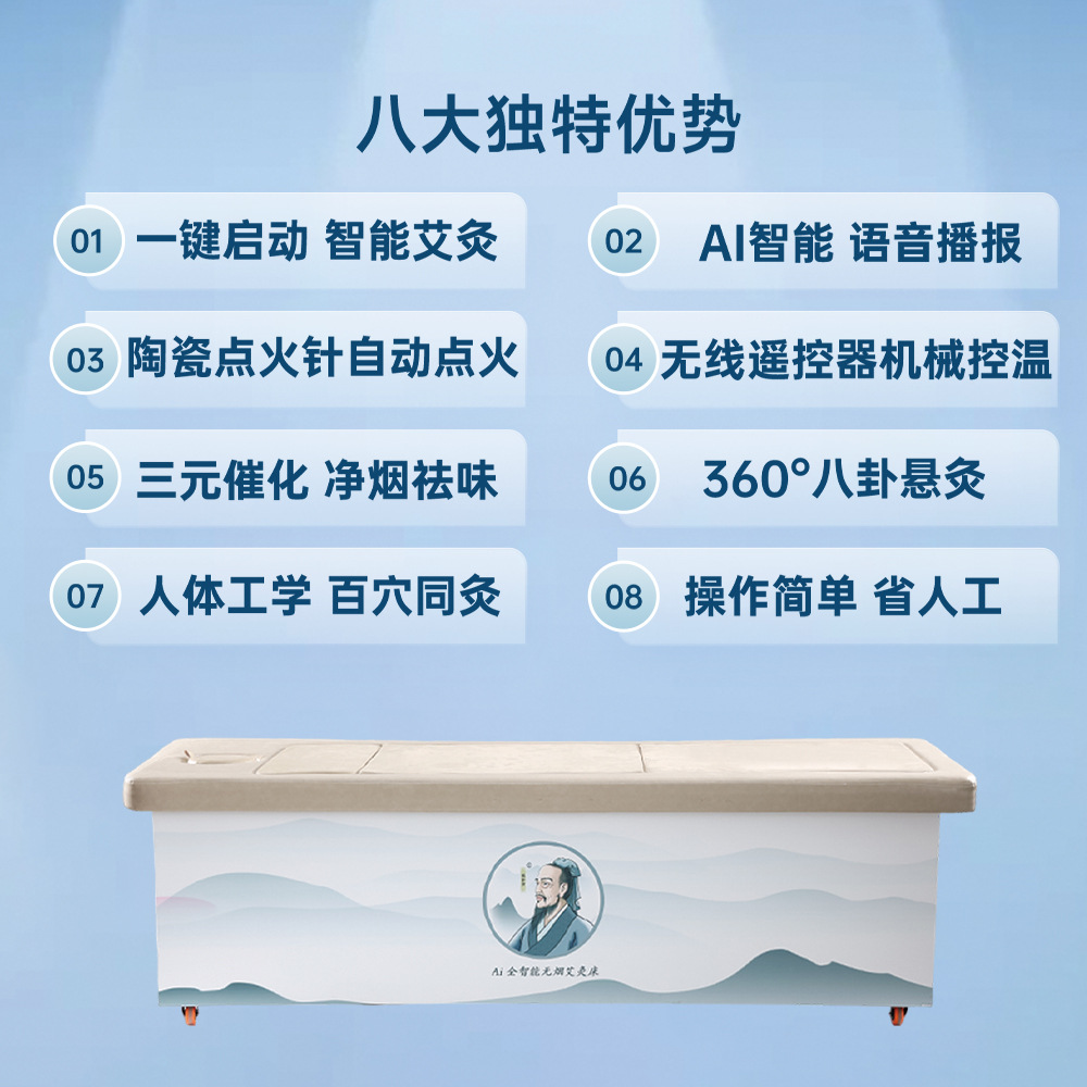 Full Body Moxibustion Bed Ai Jiu Automatic Smokeless Moxa Therapy Device for Home and Spa Use - Image 4
