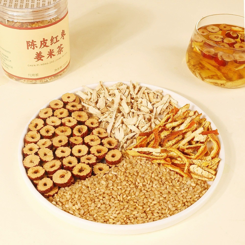 Chenpi Red Date Ginger Roasted Rice Tea 250g Warming Brewed Herbal Drink - Image 2