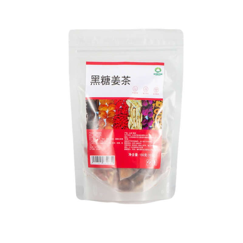 Brown Sugar Ginger Tea 150g Pyramid Tea Bags with Red Dates Goji Longan Rose Warming Herbal Blend - Image 5