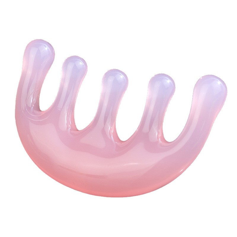 Five Finger Meridian Massage Comb Resin Gua Sha Scalp Comb Multi Function Wellness Tool - Image 5
