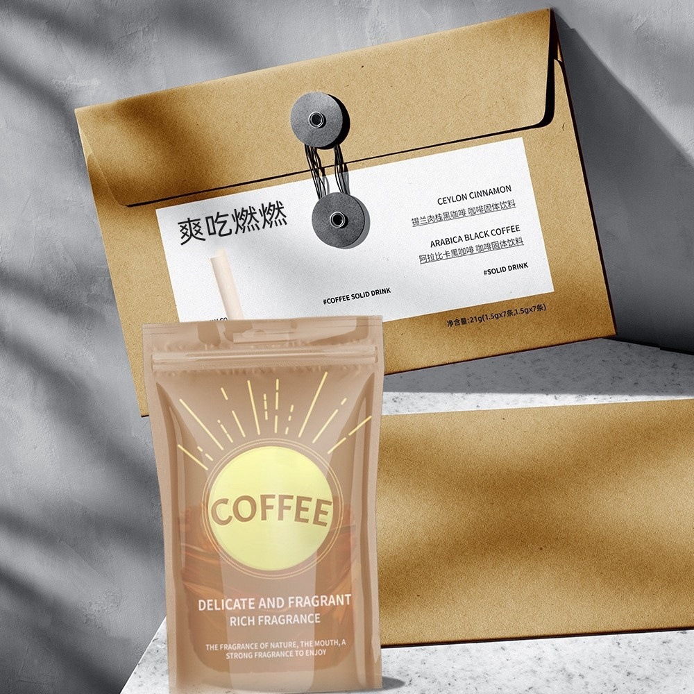 Instant Black Coffee with Ceylon Cinnamon and 100% Arabica Beans Sugar Free Portable 21g Sachet - Image 4
