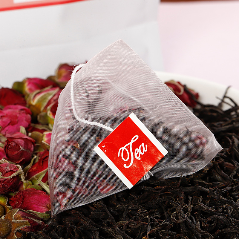 Rose Black Tea Pyramid Sachets — Double-Petal Red Rose & Lapsang Souchong Blend - Image 4