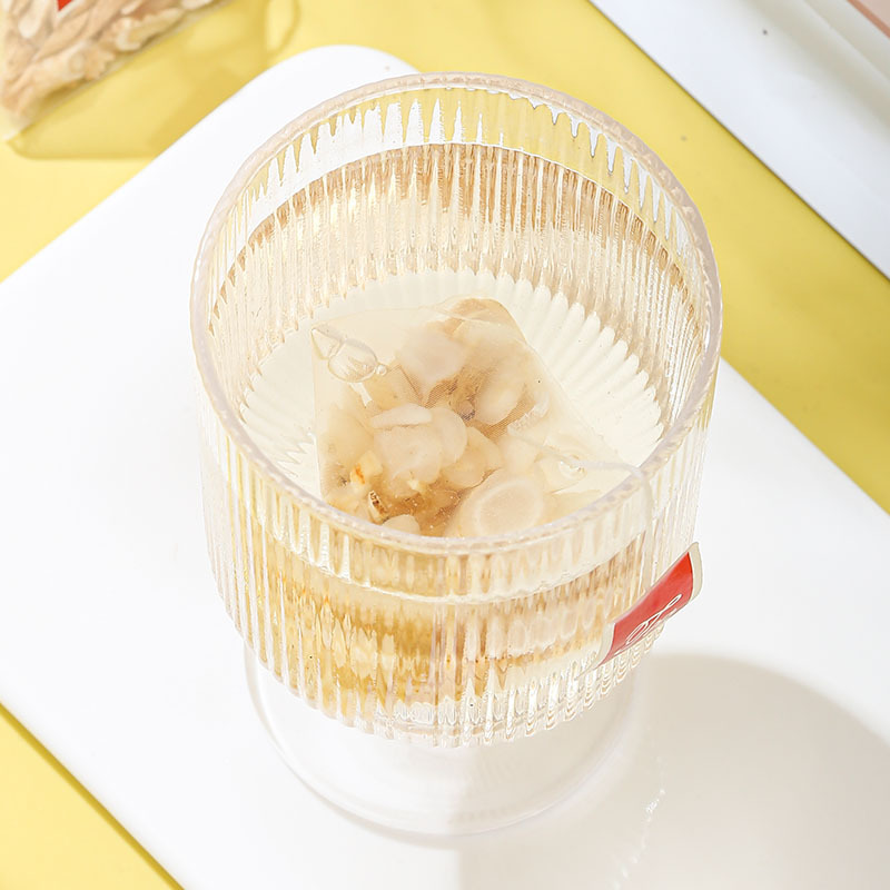 Yuan Qi Si Bao Tea (Four Treasures Vitality Blend) — Astragalus, American Ginseng, Codonopsis & Ophiopogon Pyramid Tea Bags - Image 2