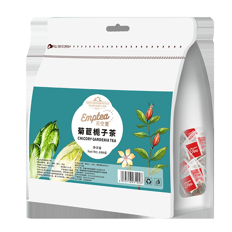 Chicory & Gardenia Tea (Cichorium intybus, Gardenia jasminoides) — 20 Triangle Bags Herbal Blend - Image 5