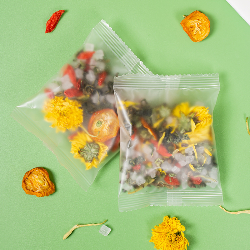 Honeysuckle Chrysanthemum Herbal Tea Blend with Dandelion Goji Berry Mint and Mulberry Leaf 100g Gift Box - Image 2