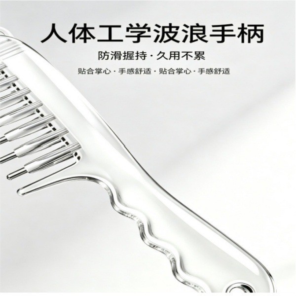 Crystal Scalp Applicator Comb Roller Head Massage Tool for Hair Oil and Serum Application 31g - Image 4