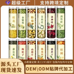 Honeysuckle & Rose Flower Tea Blend (Jin Yin Hua, Mei Gui Hua) — Herbal Tea with Goji, Chrysanthemum & Lemon