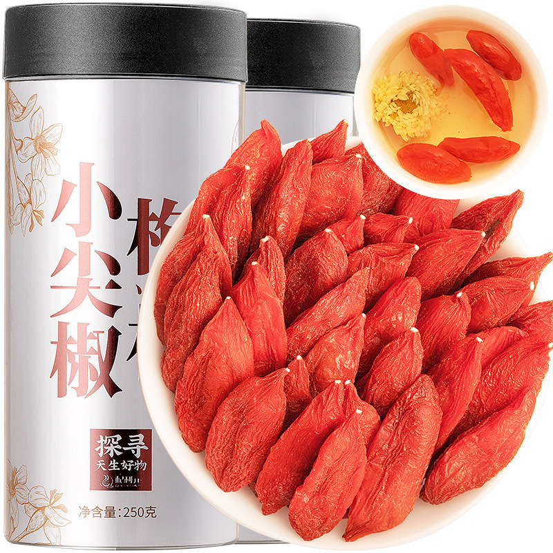 Goji Berry Small Pointed Chili First Harvest Large Fruit 500g Ningxia Dried Wolfberry - Image 5