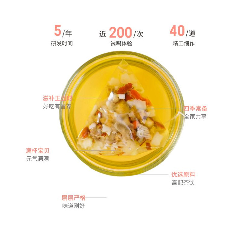 Xiao Diao Pear Soup Herbal Tea 10g x 15 Bags Snow Pear Tremella Blend Warming Floral Wellness Tea - Image 4