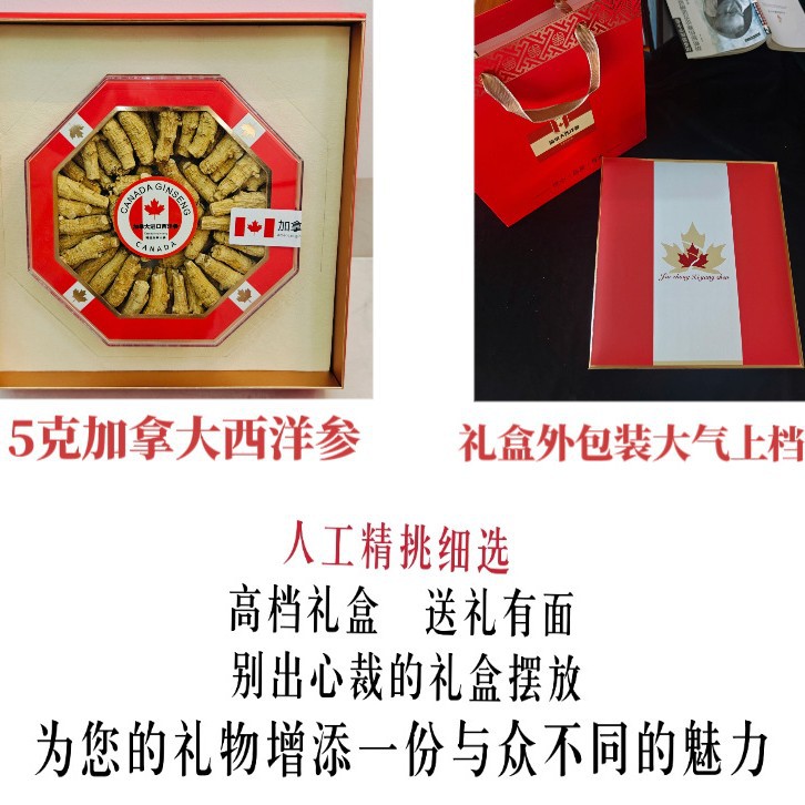 Canadian American Ginseng Whole Roots Xi Yang Shen 500g Gift Box Tonic Herbal Wellness - Image 3