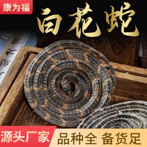 Jinqian Baihua She (Bungarus Parvus) — Dried White-Banded Snake for Traditional Herbal Infusions