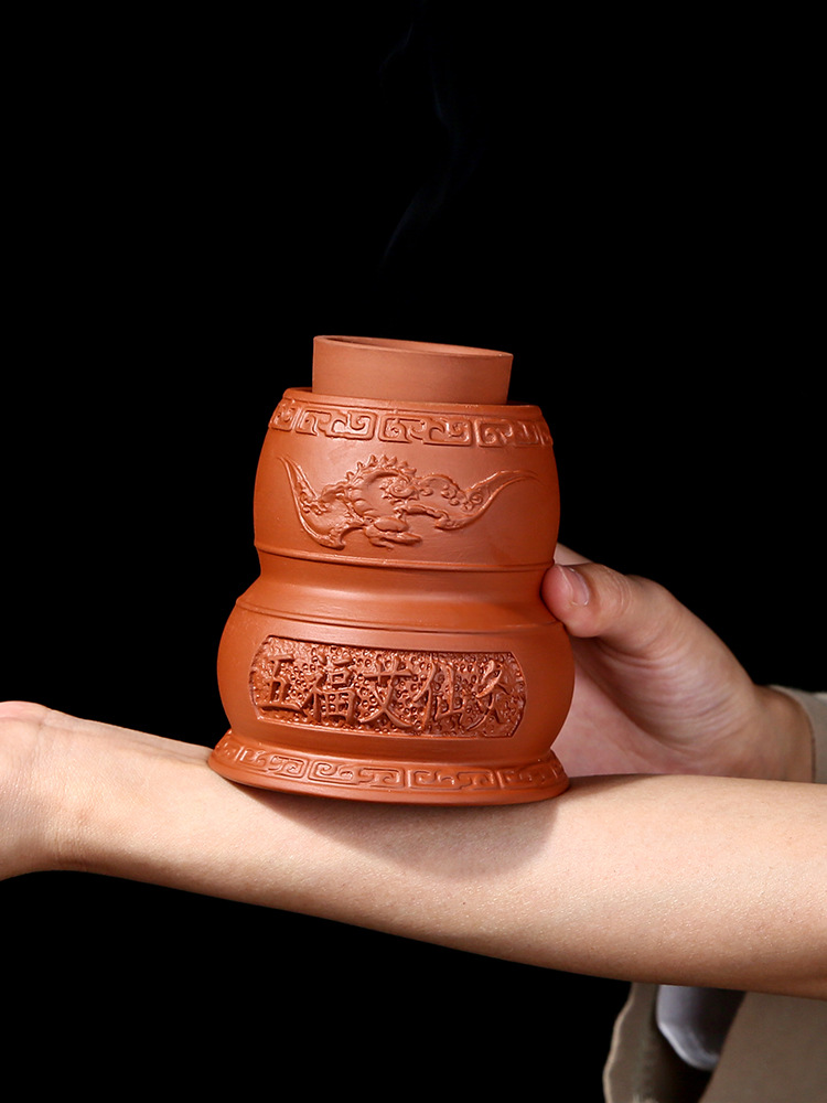 Wuji Moxibustion Jar Ceramic Navel Cupping Device for Body Wellness 10.2cm - Image 3