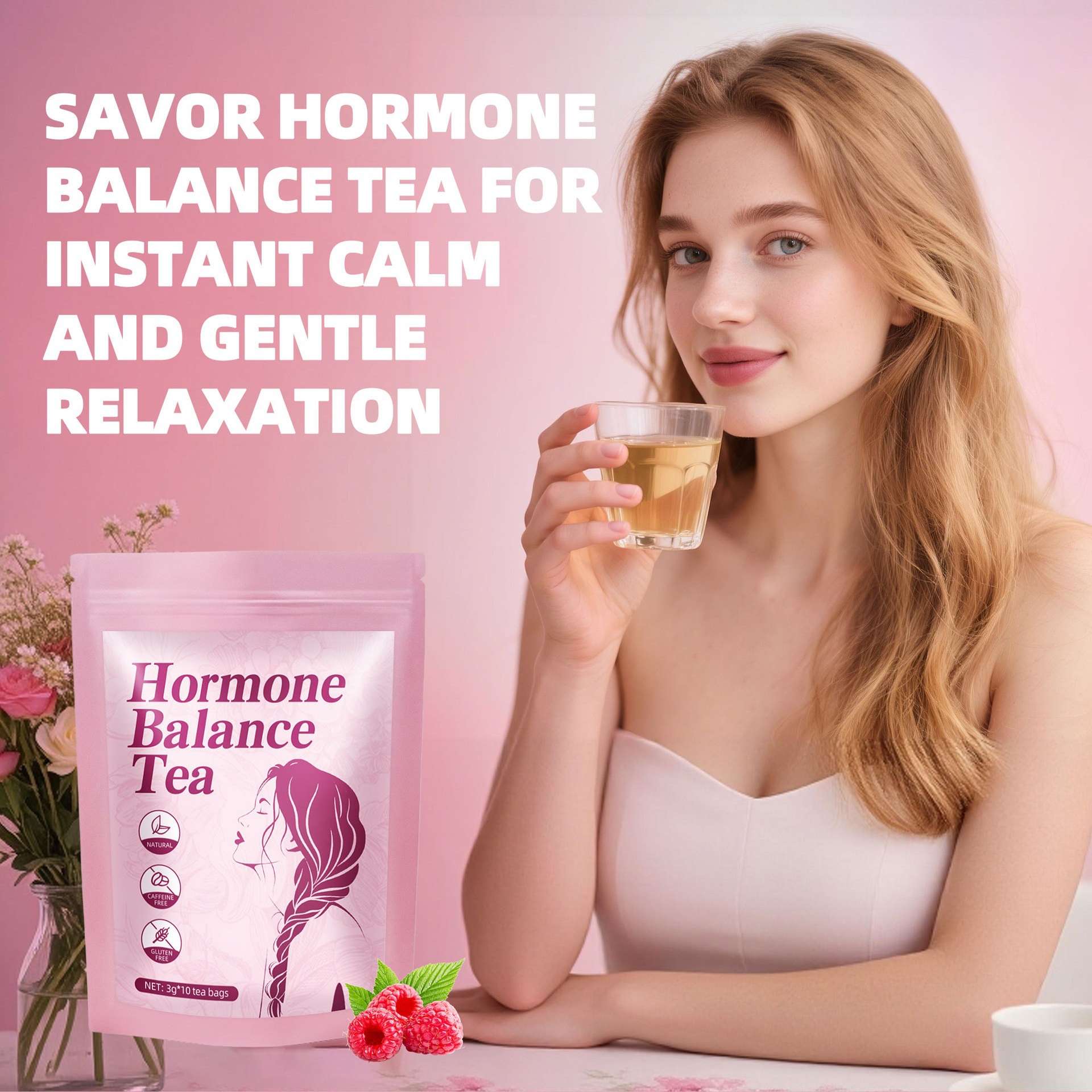 Hormone Balance Herbal Tea Bags 30 Count Cold Brew Wellness Tea for Women Daily Support - Image 3