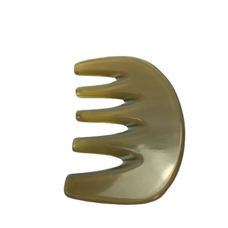 Horn Comb Massage Comb 5 Teeth Guasha Board Head Scalp Meridian Comb 9.5cm - Image 5