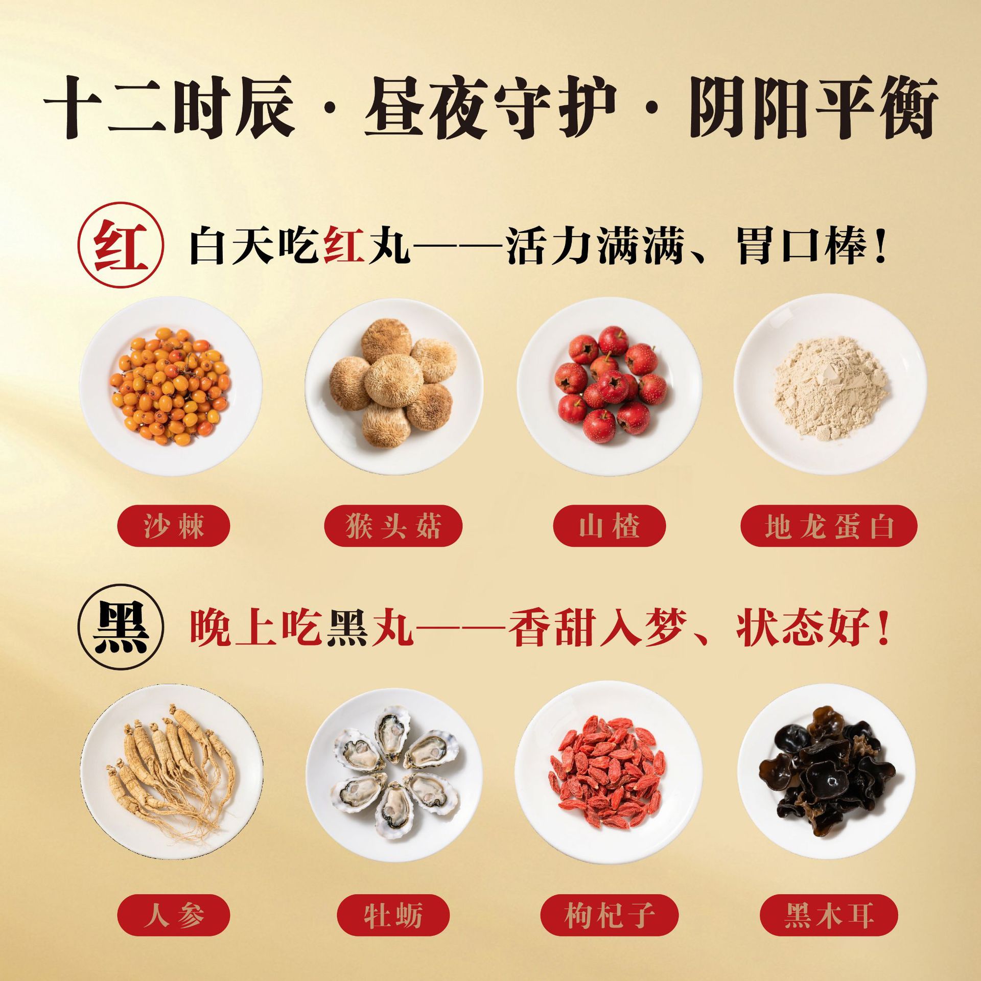 Ginseng Sea Buckthorn Wellness Pills Ren Shen Sha Ji Ready-to-Eat Herbal Pellets 144g Gift Box - Image 2