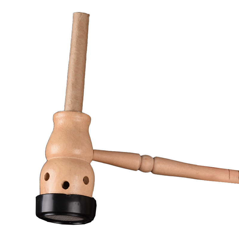 Handheld Wooden Gourd Moxibustion Box Portable Single Hole Moxa Burner for Full Body Warming - Image 5