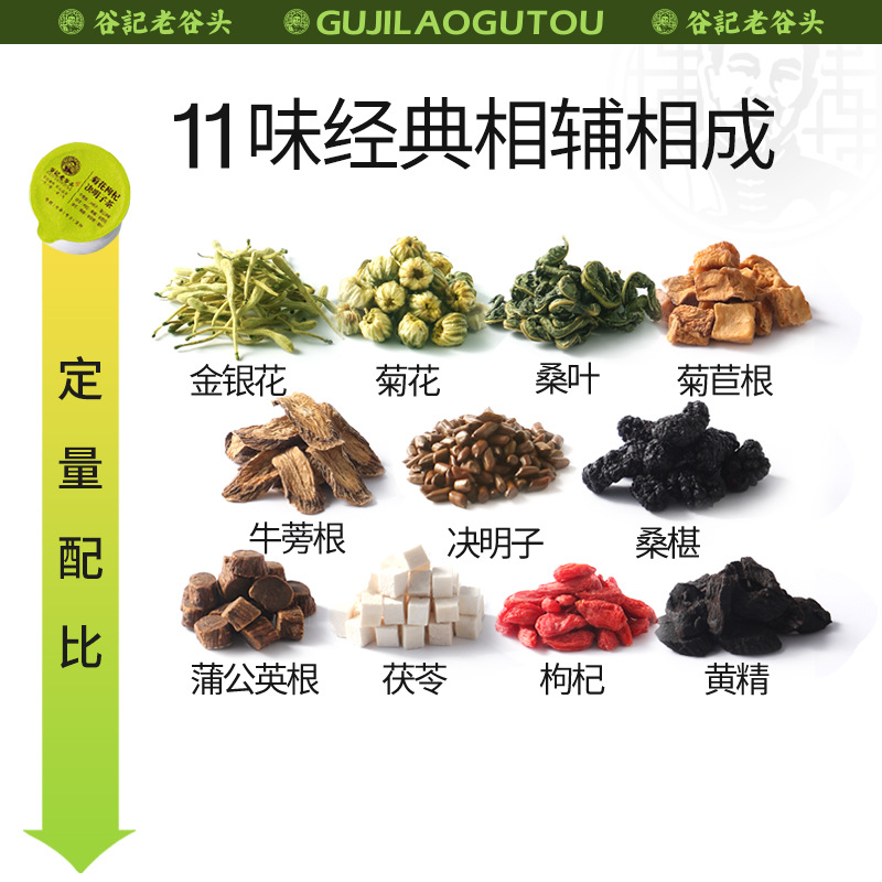 Chrysanthemum Goji Cassia Seed Tea with Dandelion Burdock Honeysuckle Traditional Herbal Blend 250g - Image 2