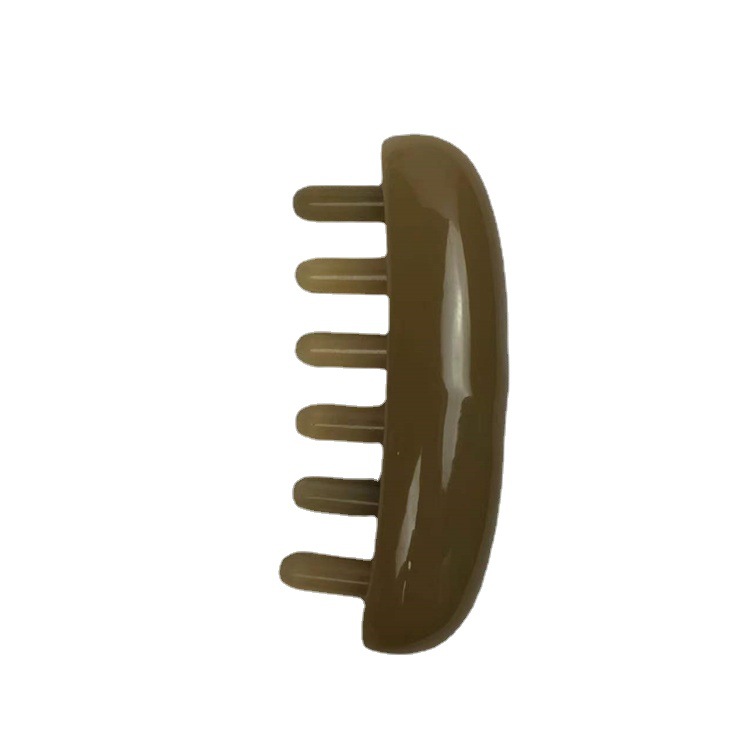Horn Massage Comb Goat Horn Six-Teeth Scalp Massage Comb 10 cm Acupoint Comb - Image 5