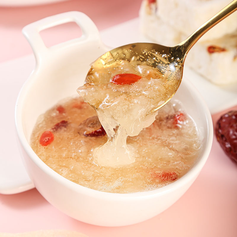 Freeze-Dried Bird's Nest & Snow Fungus Drink (Tremella fuciformis) — Jujube, Goji & Rock Sugar Blend, 15g × 7 Sachets - Image 3