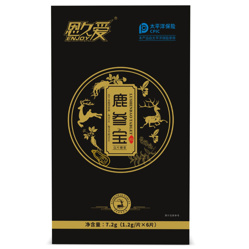 Lu Shen Bao Deer Antler Blood Penis and Ginseng Men's Herbal Tablet Food 1.2g x 6 Pieces - Image 4