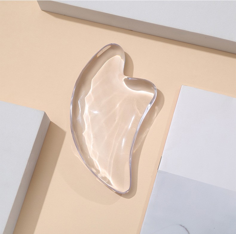 Heart Shaped Gua Sha Facial Massage Board 11.5 x 6.8 cm Black Scraping Tool for Face Lifting and Relaxation - Image 2