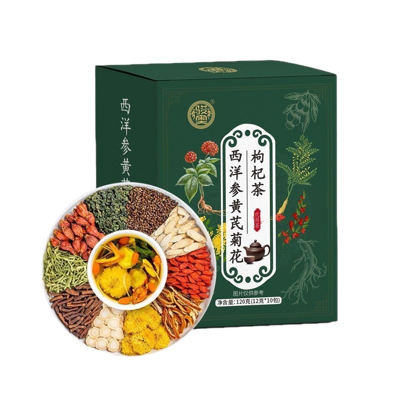 American Ginseng Astragalus Chrysanthemum Goji Tea 120g Cold Brew Herbal Blend 10 Sachets - Image 5