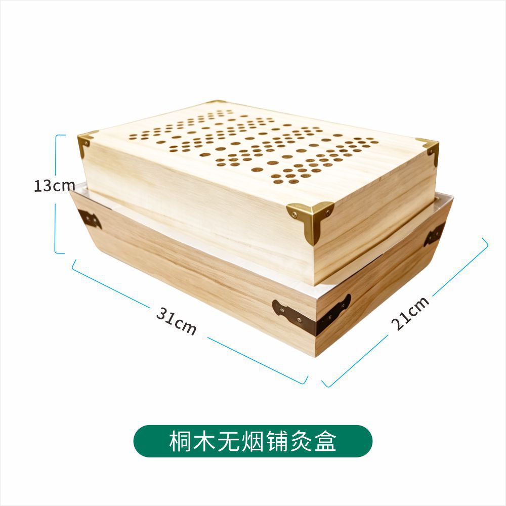 Wooden Moxibustion Box Smokeless Ginger-Partition Moxa Warmer Octagon Design 800g - Image 5