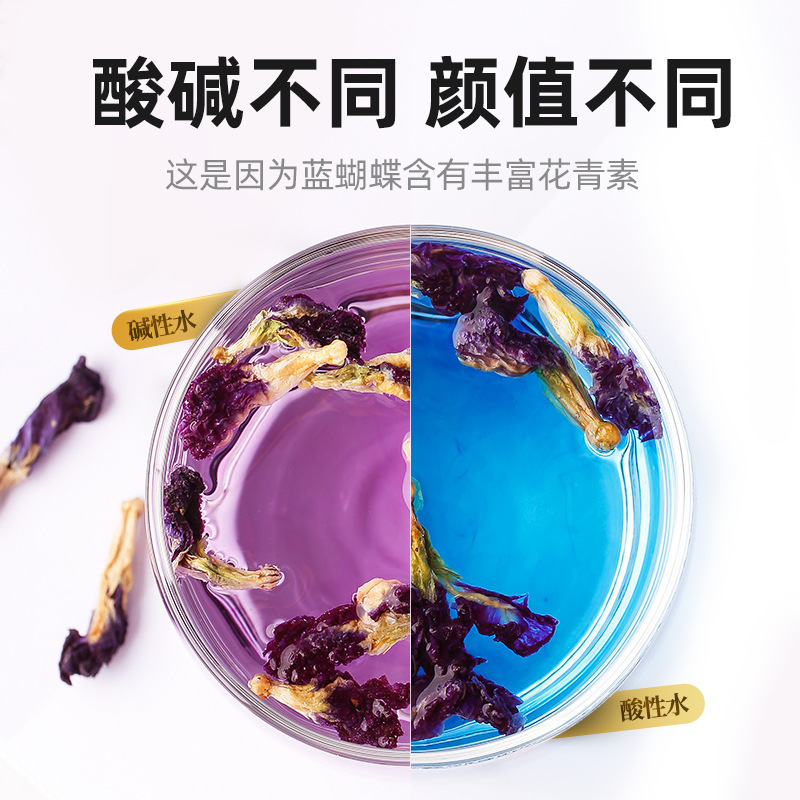 Blue Butterfly Pea Flower Tea Dried Butterfly Pea Flowers for Herbal Tea and Drinks 30g Bottle - Image 3