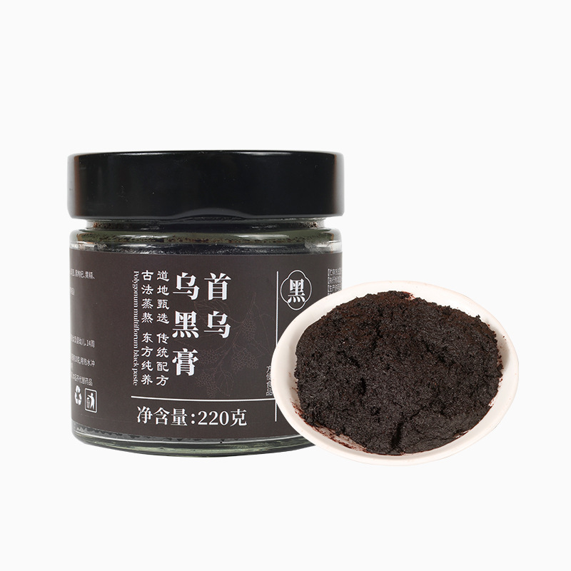 Shou Wu Black Hair Herbal Paste 220g Traditional Steamed He Shou Wu Blend with Black Goji Berry Mulberry and Huang Jing Ready to Eat - Image 5
