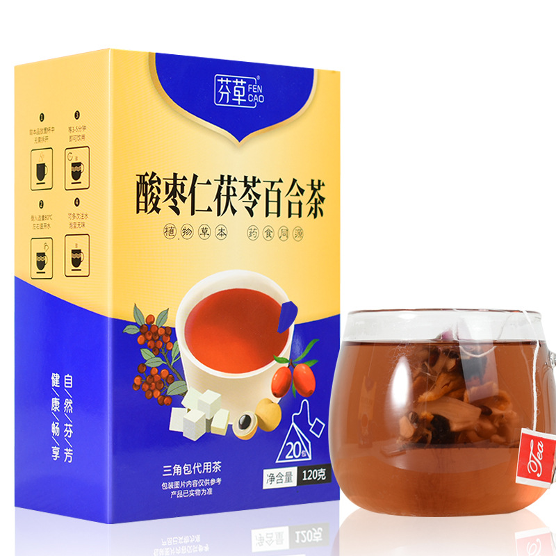 Sour Jujube Seed Poria Lily Tea Bags Suan Zao Ren Fu Ling Cha 120g Evening Wellness Brew - Image 5