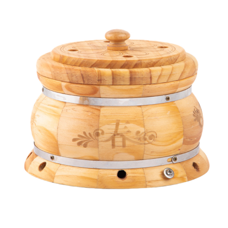 Wooden Moxibustion Box Kit for Home Belly and Abdomen Warming with 54 Moxa Cones and Massage Oil - Image 5