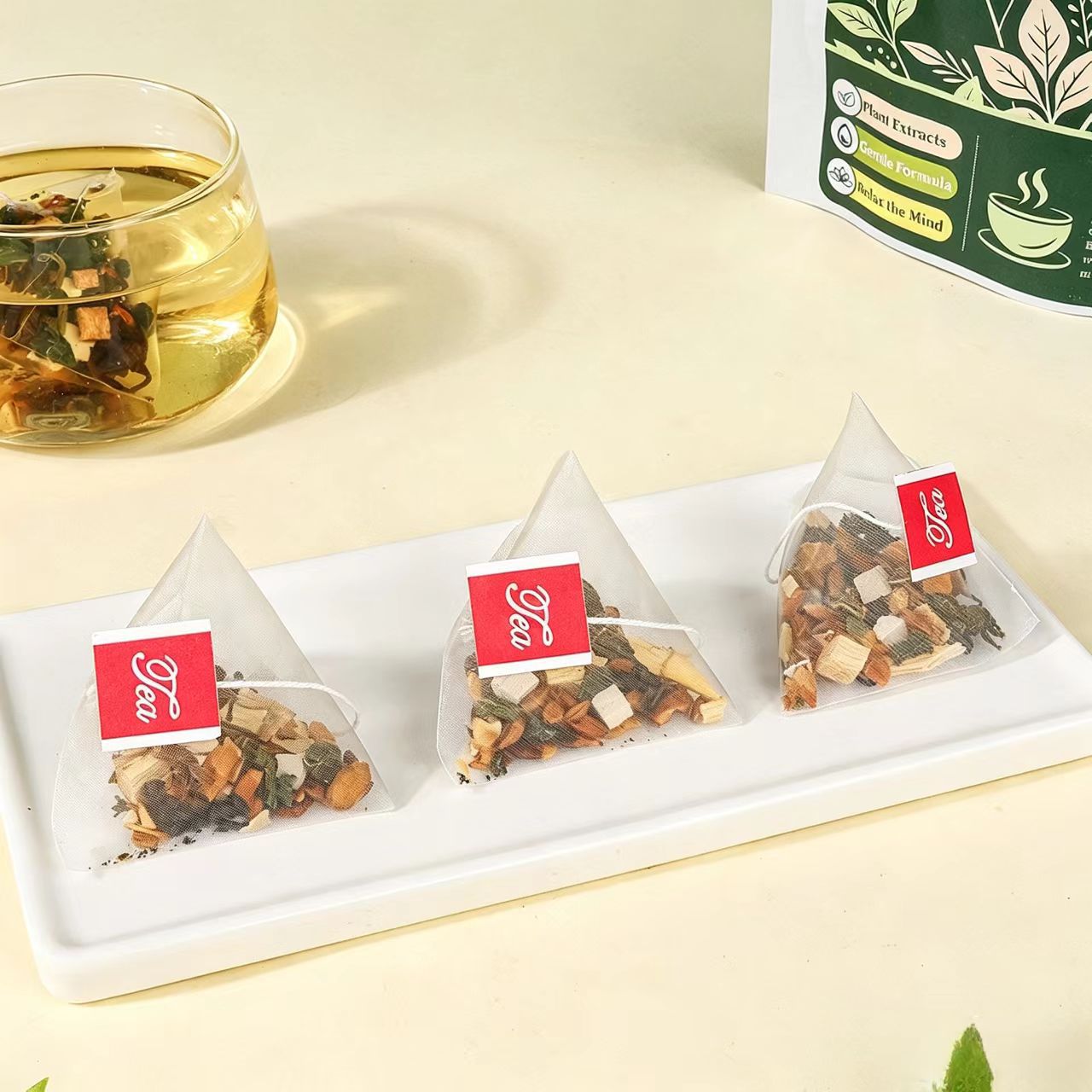Nine Herb Wellness Tea Blend 5g x 12 Cold Brew Bags Mulberry Leaf Kudzu Lily Traditional Herbal Drink - Image 4