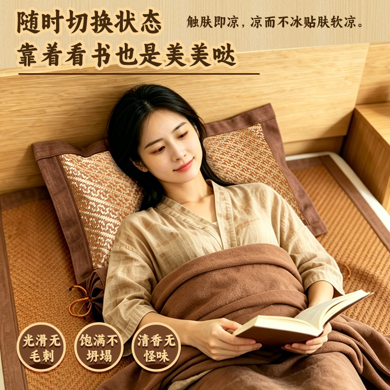 Mugwort Herbal Pillow Ai Cao Cooling Silk Neck Support Pillow for Sleep Single Size - Image 4