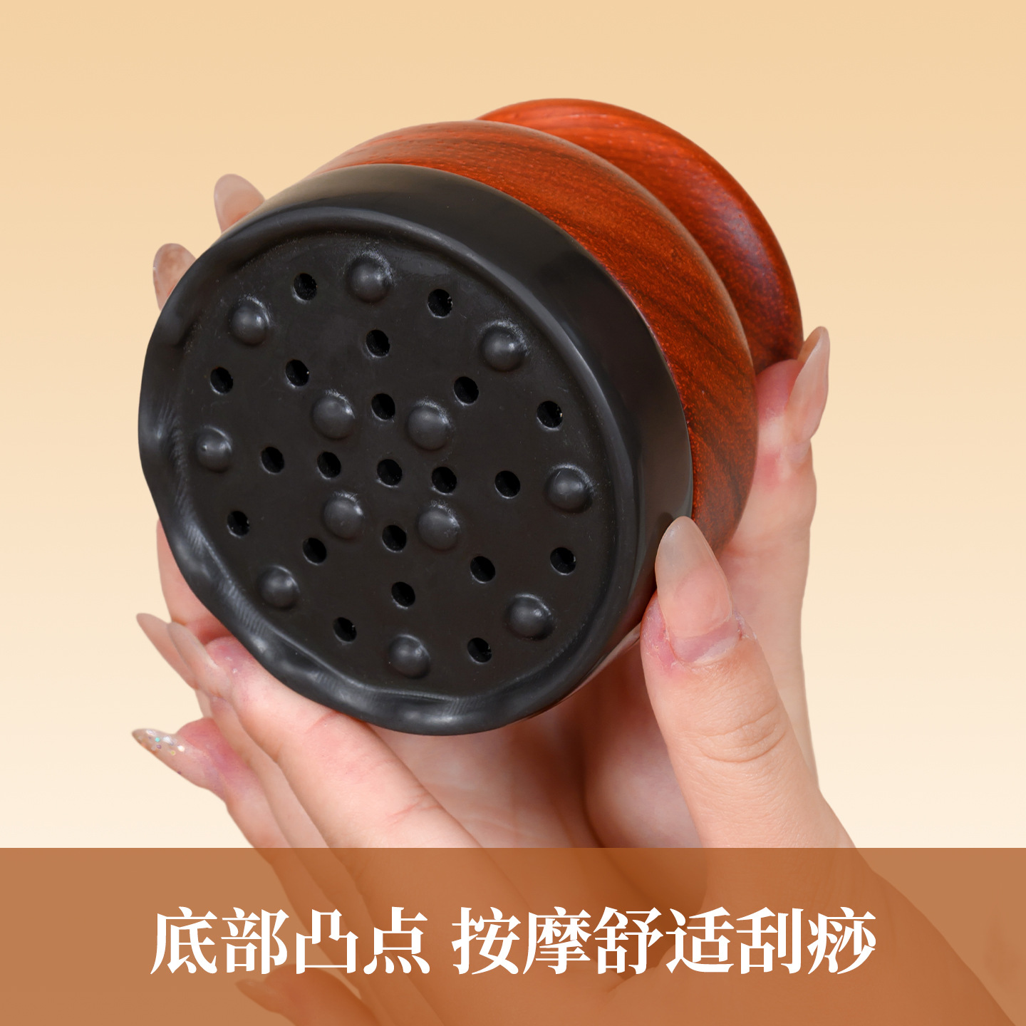Bian Stone Moxa Massage Brush Home Meridian Gua Sha Abdominal Rubbing Warm Moxibustion Box Heat Therapy Tool - Image 4