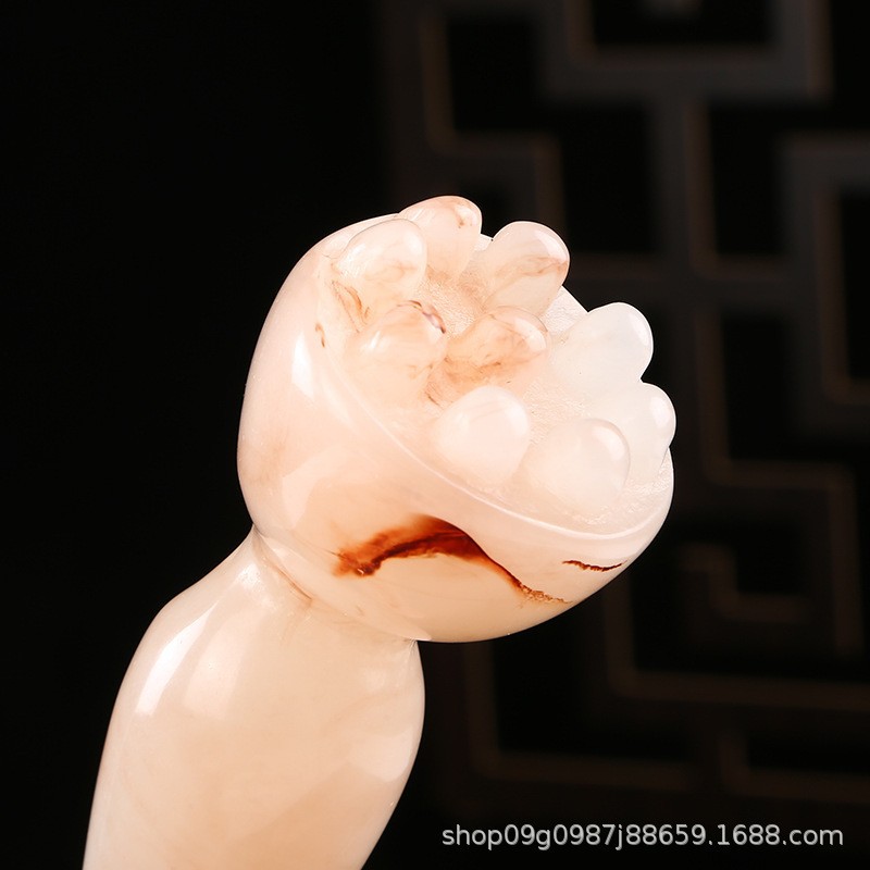 Lotus Pod Guasha Massage Stick 9-Bead Resin Acupoint Tool for Face and Body - Image 3