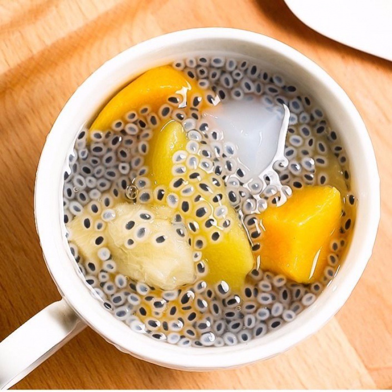 Lan Xiang Zi (Ocimum basilicum) — Sweet Basil Seeds for Tea & Desserts, 250g Jar - Image 3