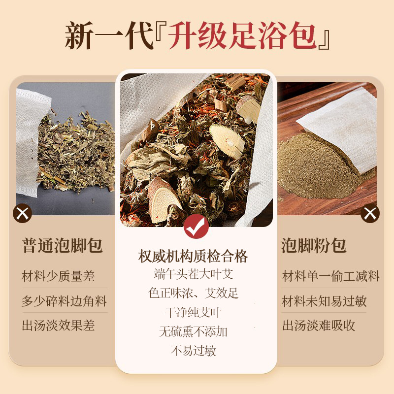 Mugwort Sichuan Pepper Ginger Foot Soak Pack 30g x 10 Bags Traditional Warming Herbal Foot Bath - Image 2