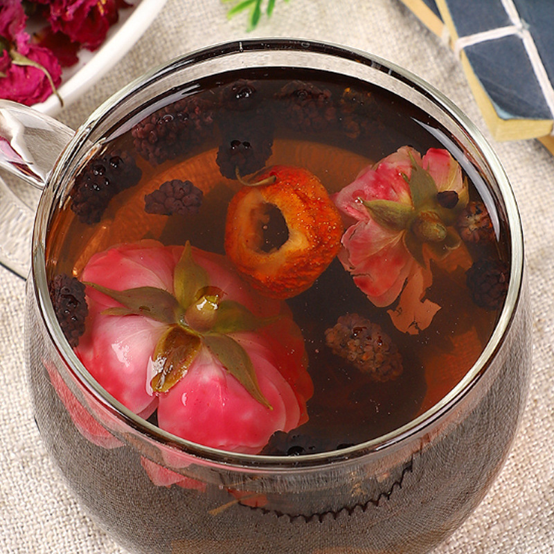 Wumei Shanzha Heye Tea Dark Plum Hawthorn Lotus Leaf Blend 20 Teabags 200g Cold Brew Herbal Tea - Image 2